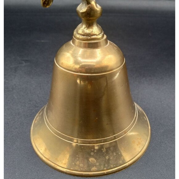 Bell Brass Unicorn Vintage Hand Crafted 6 Inch Korea Midcentury Dancing Pranchin - Picture 7 of 15